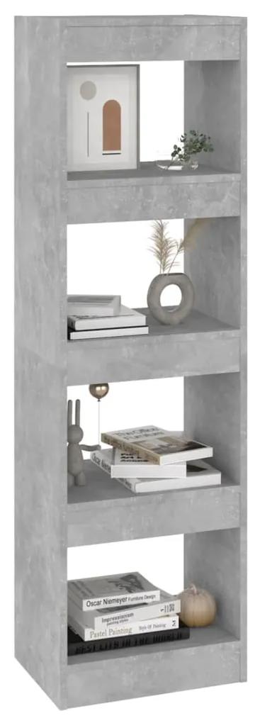 Libreria/divisorio grigio cemento 40x30x135 cm