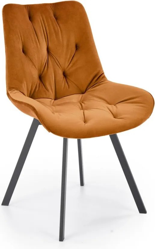 Sedia K519 velluto cannella