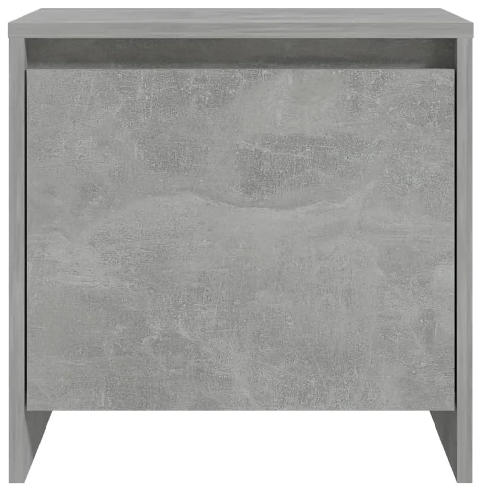 Comodino grigio cemento 45x34x44,5 cm in truciolato
