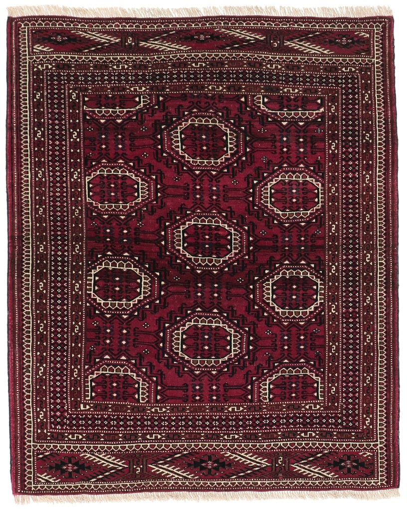 Turkmen Tappeto 130 x 110 (Iran) Annodato A Mano