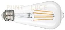 Lampadina led filamento attacco e27 st64 4w 840lm 4000k 64x146mm