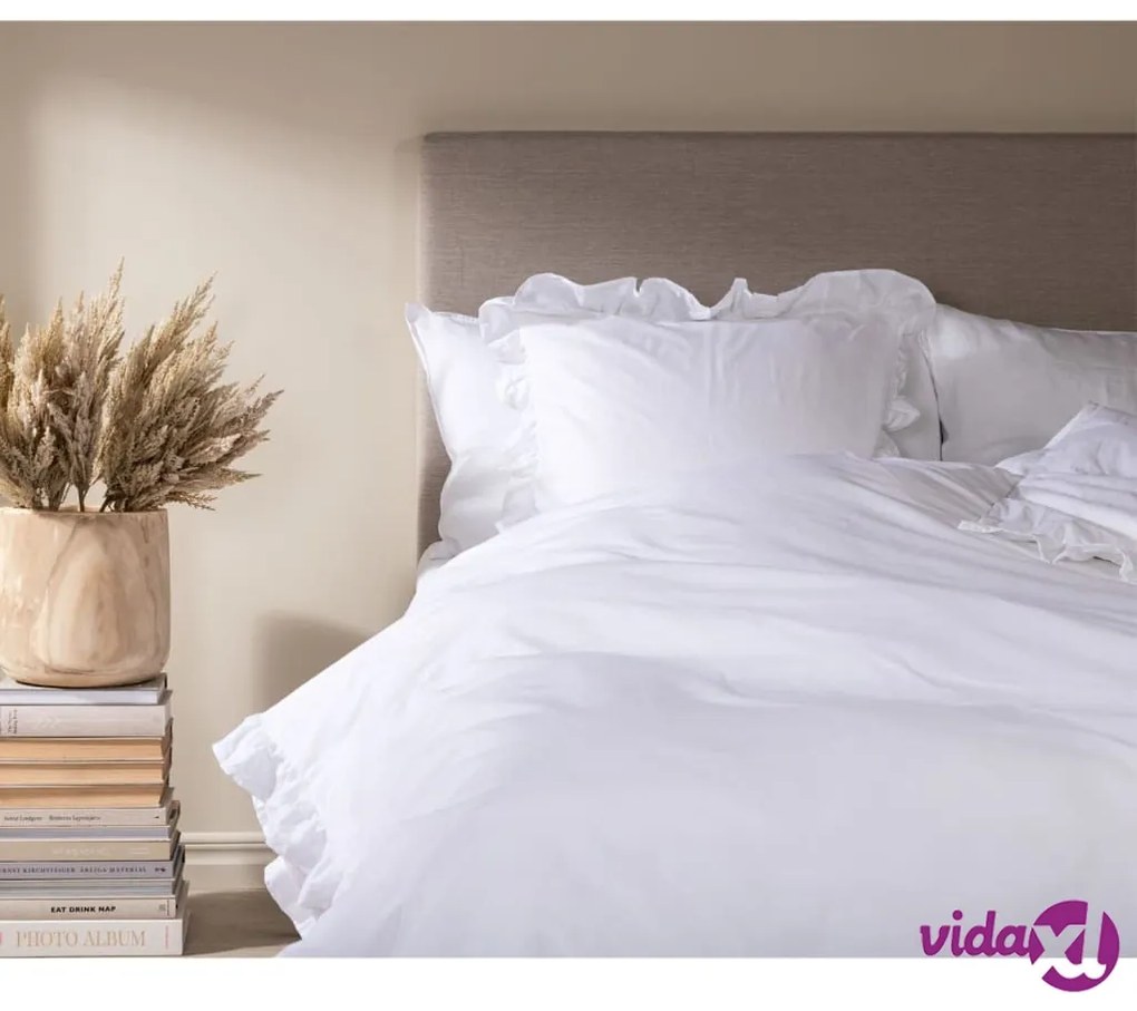 Venture Home Set da Letto Levi 200x150 cm Cotone Bianco