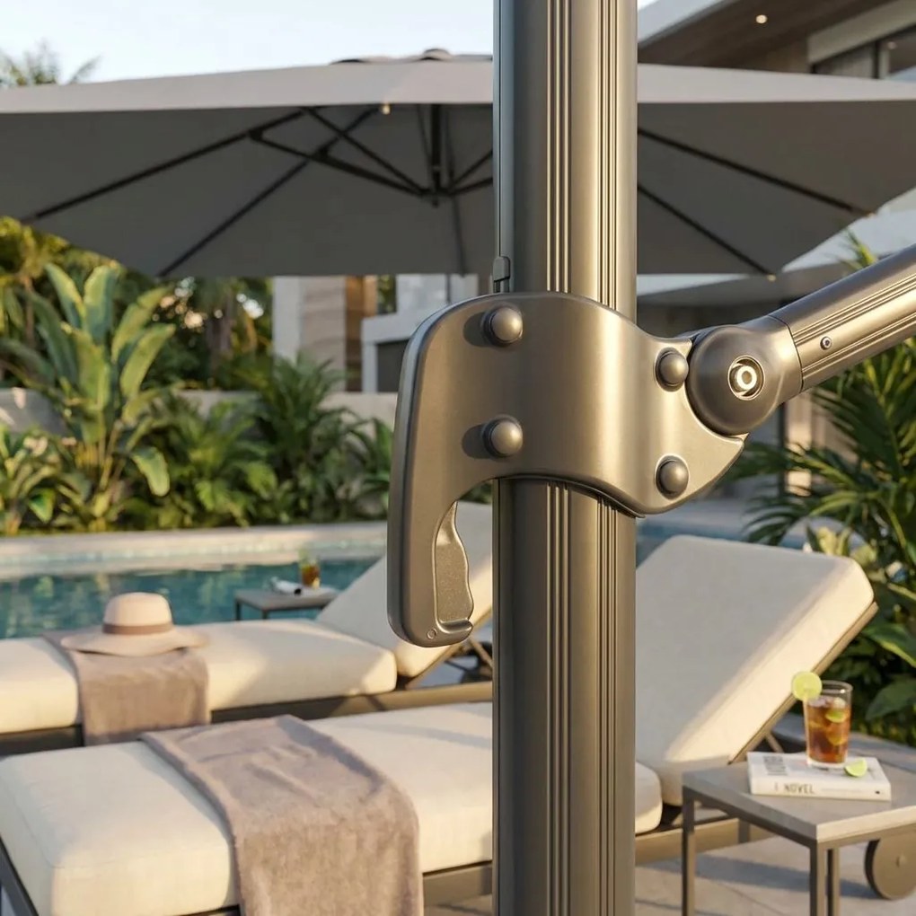 POLIS - ombrellone decentrato 3 x 3 m