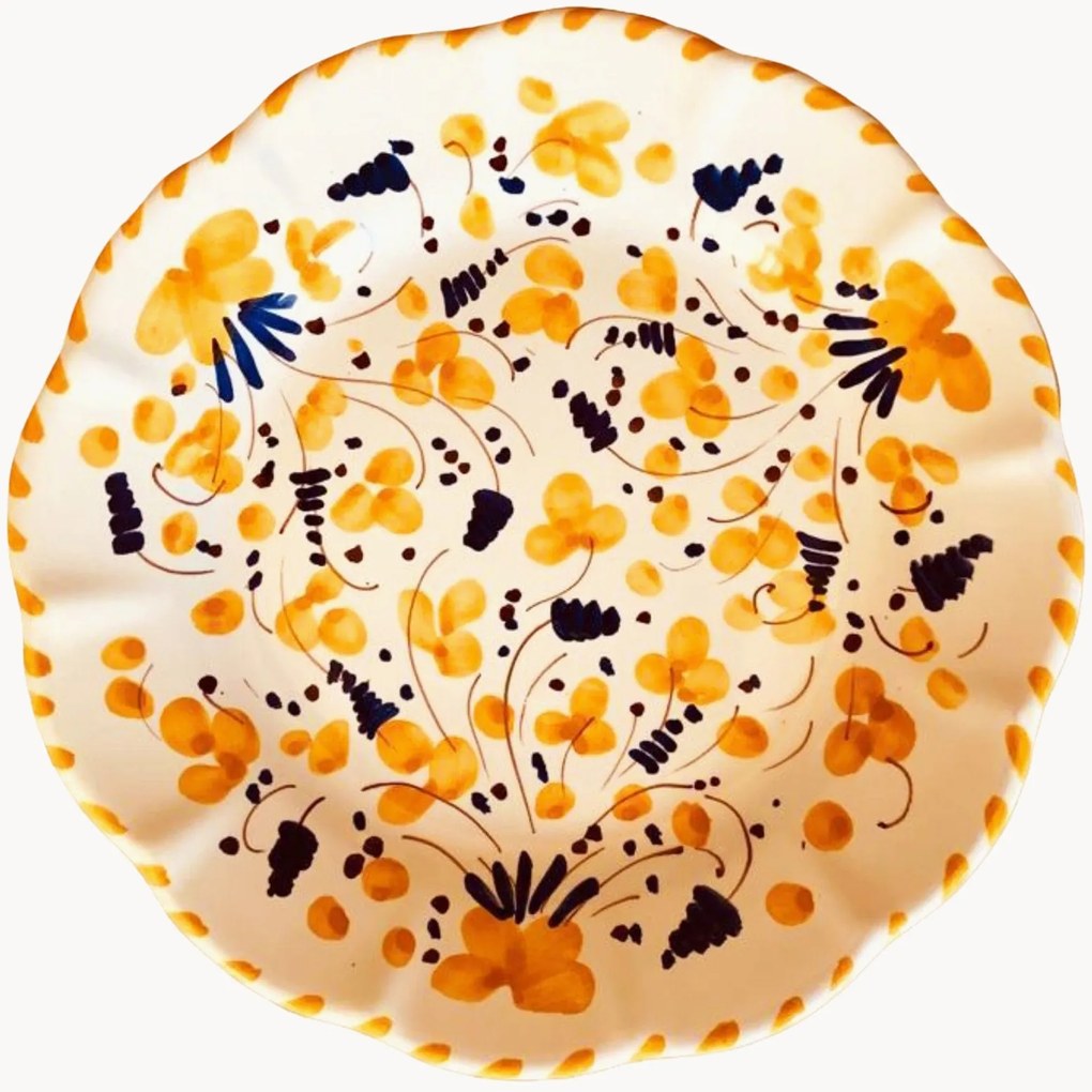 Piatto piano fatto a mano Toscana