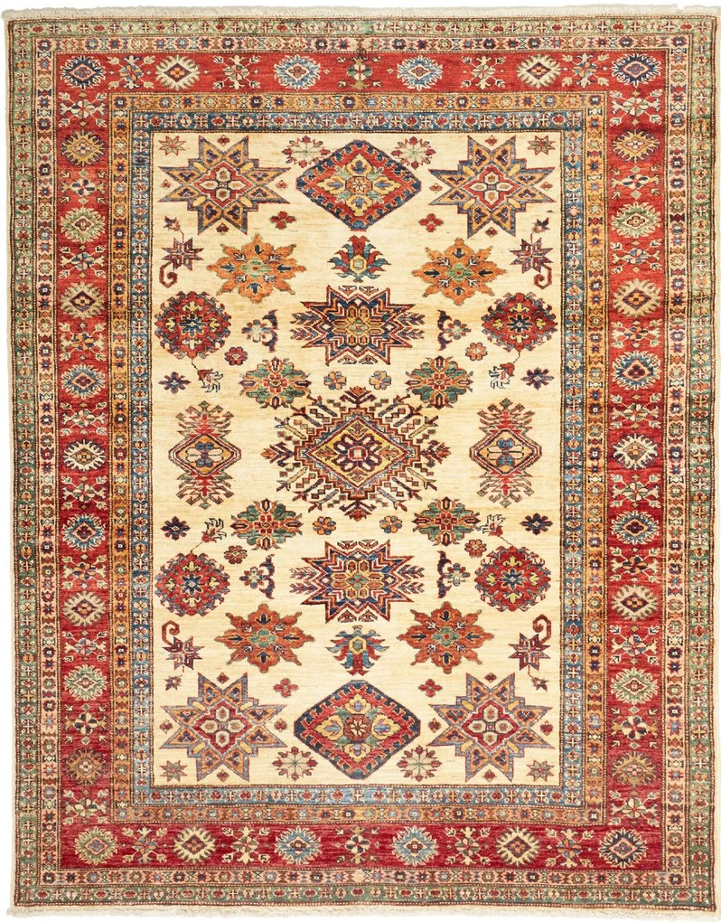 Kazak Tappeto orientale 190x150 Beige (Pakistan) Annodato A Mano