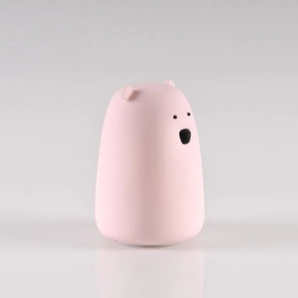 Lampada touch LED RGB per bambini BEAR LED/0,8W/5V rosa + USB