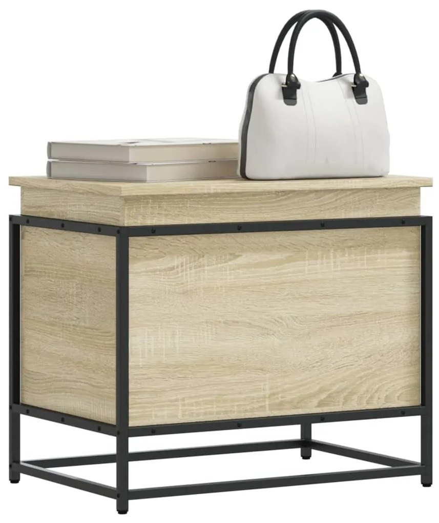 Contenitore Con Coperchio Rovere Sonoma 60x40x51,5cm Truciolato /