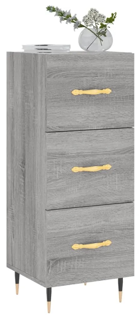 Credenza grigio sonoma 34,5x34x90 cm in legno multistrato