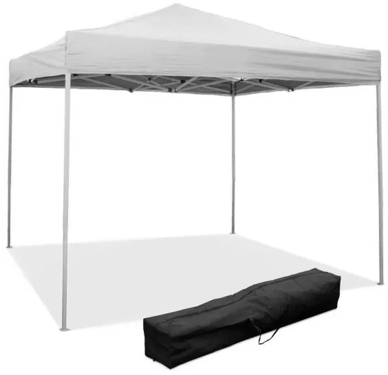 Gazebo richiudibile pieghevole 3 X 3 Bianco ricoperto in PVC impermeabile EXPO