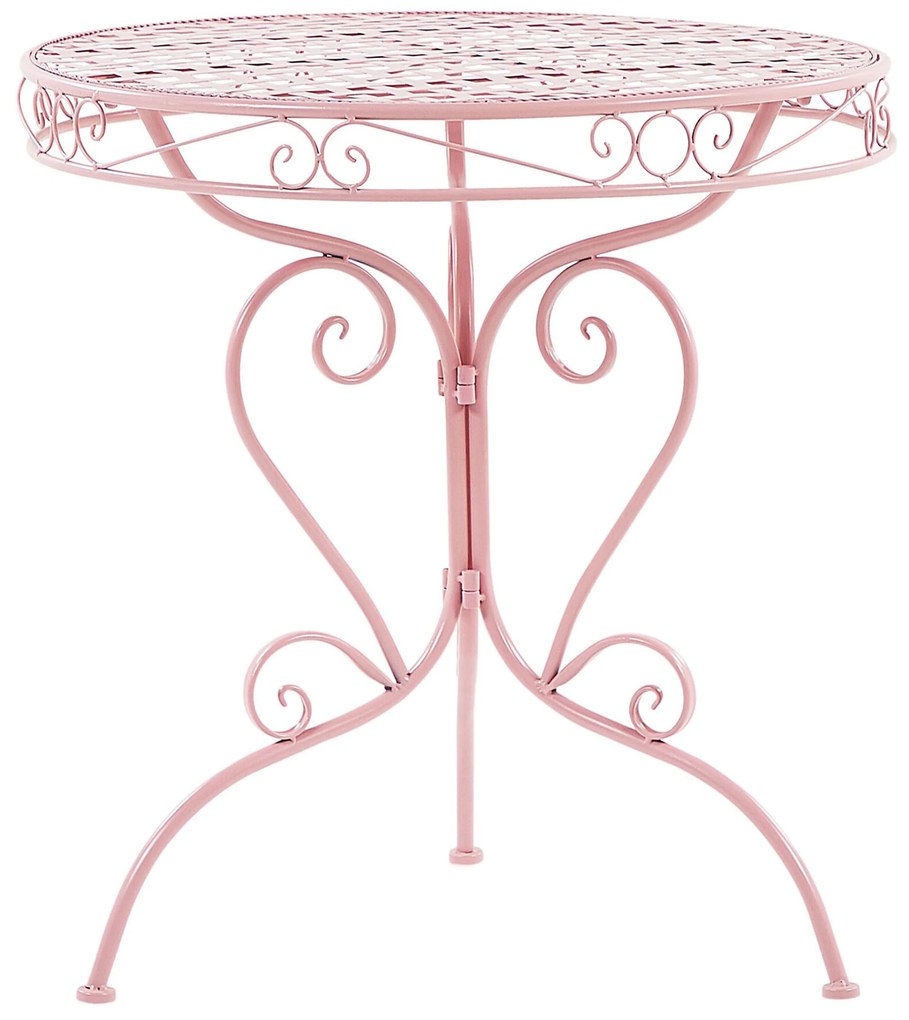 Set balcone in metallo rosa tavolo e 2 sedie ALBINIA Beliani
