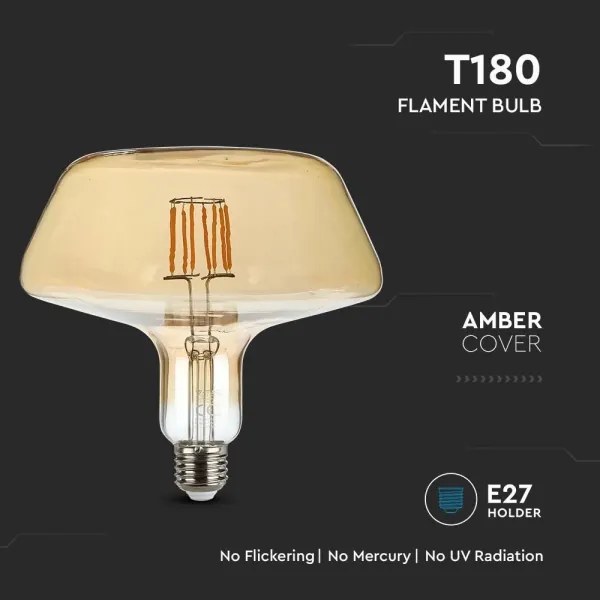 Lampadina LED FILAMENT T180 E27/8W/230V 1800K