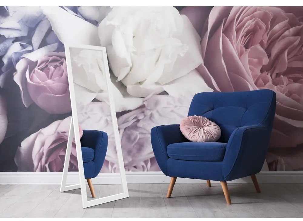 Specchio da terra con cornice bianca, 46 x 146 cm Sicilia - Styler