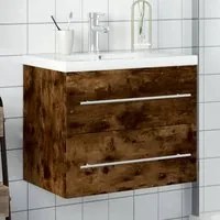 Mobile da Bagno con Lavabo Integrato Rovere Fumo 3278773