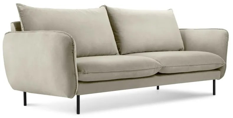 Divano in velluto beige, 160 cm Vienna - Cosmopolitan Design