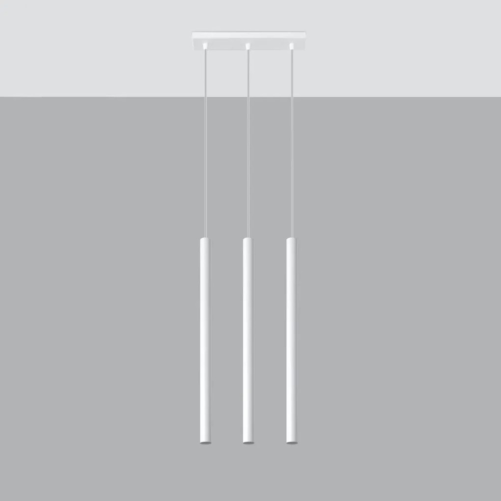 Lampadario a Sospensione 3xG9 PASTELO 3 in Acciaio