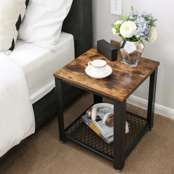 Tavolino ELDUR marrone/nero