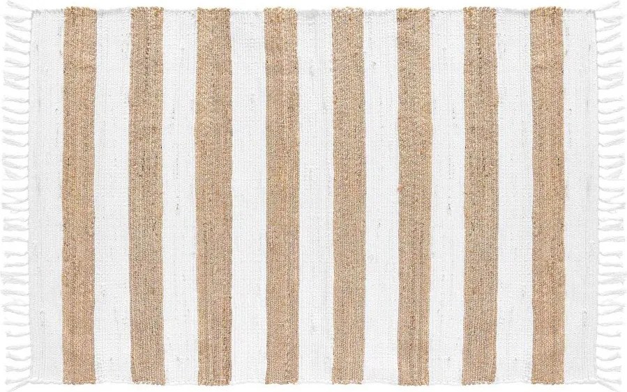 Tappeto bianco/di colore naturale in misto iuta 50x80 cm Sagane – douceur d'intérieur
