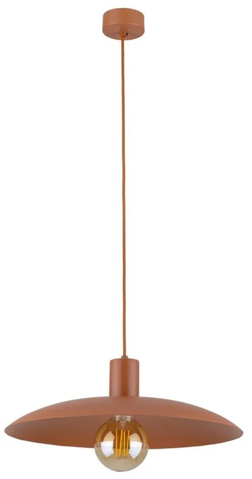 Lampadario a sospensione con filo ASTRA 1xE27/15W/230V diametro 41 cm color mattone