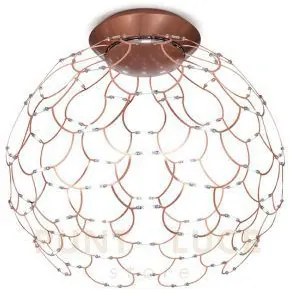 Lamoi lampada da soffitto media rame a led 2700k  8035lm 72w d.60cm...