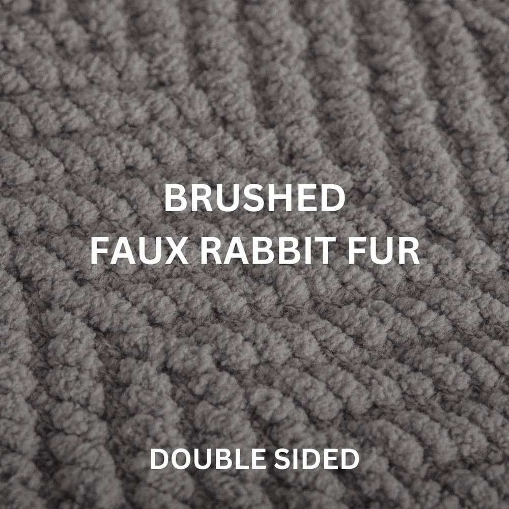 Coperta marrone in ciniglia 130x170 cm Renee – Tiseco Home Studio