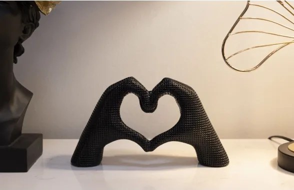 Scultura Lover Black Cm 25X7,5X13,5