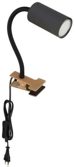 Globo 57911KG - Lampada flessibile con clip ROBBY 1xGU10/25W/230V grigio/marrone