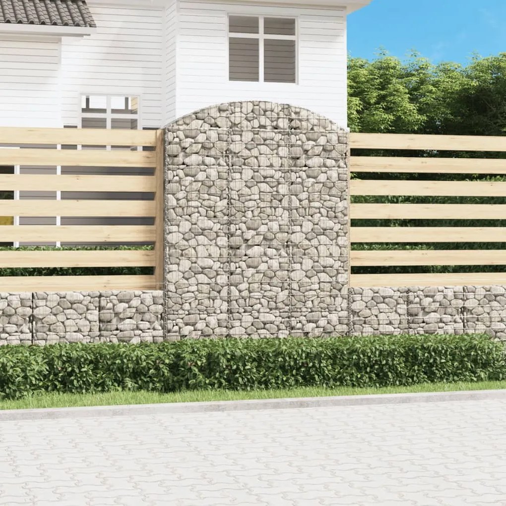 Cesto Gabbione Ad Arco 150x30x200/220 Cm Ferro Zincato /