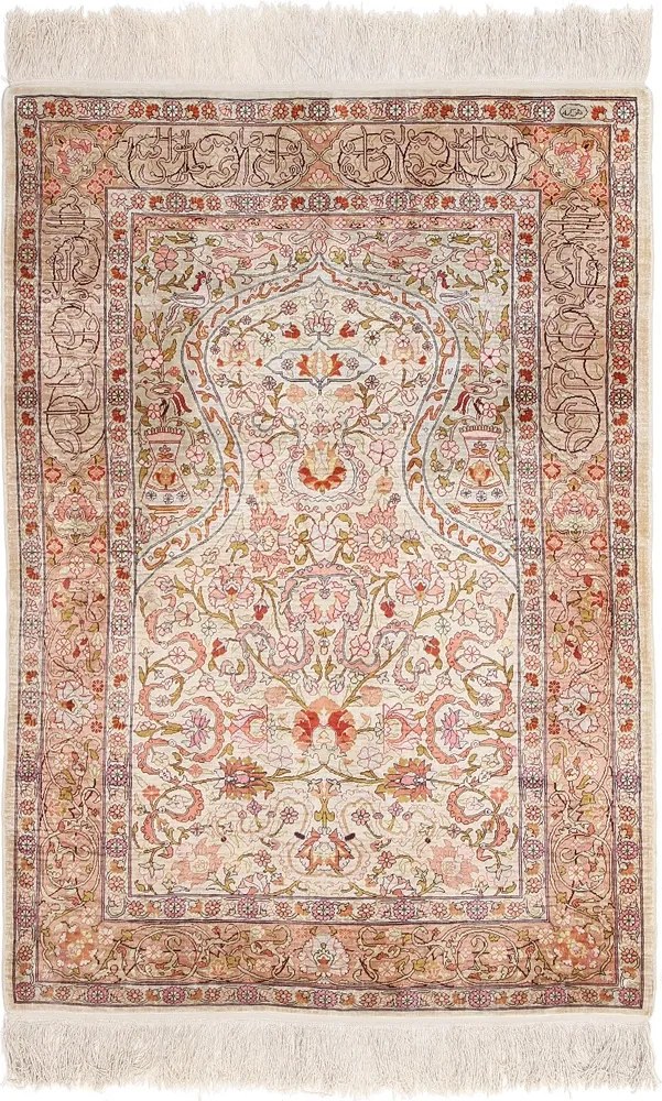 Hereke Tappeto orientale 90x130 Marrone (Tacchino) Annodato A Mano