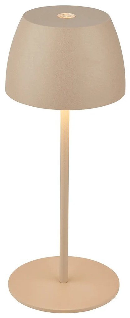 Lampada Da Tavolo Moderna Serina Mini Plastica Beige Led Integrato 2,5W 2700K