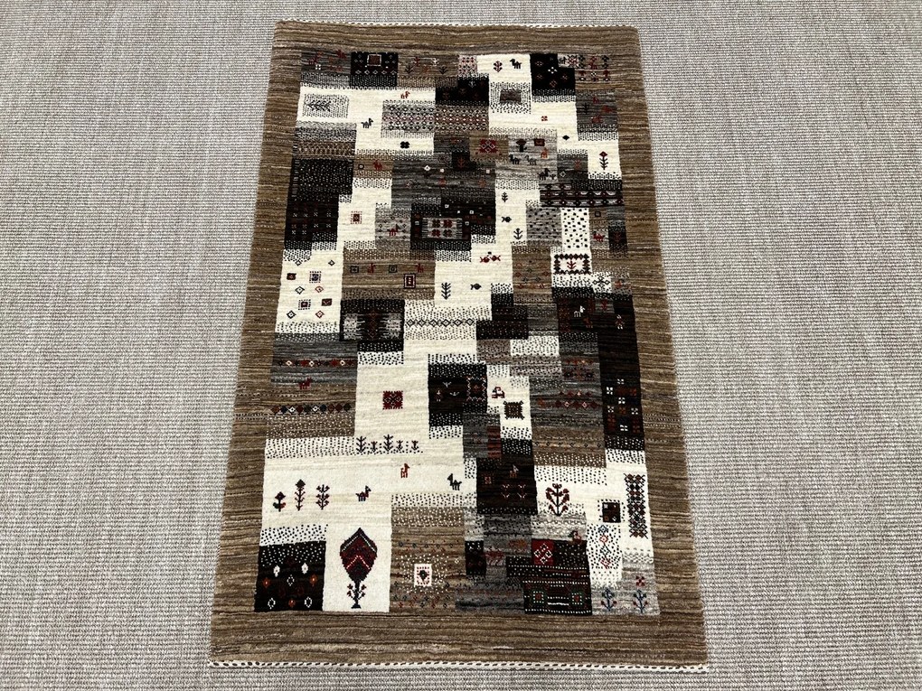 Loribaft Tappeto 80x130 Beige (Iran) Annodato A Mano