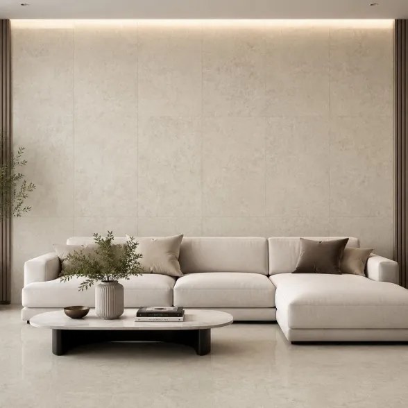 Piastrelle in LTV PVC autoadesive da pavimento parete Set 22 pz 2 mt2 30x30 effetto Marmo Beige