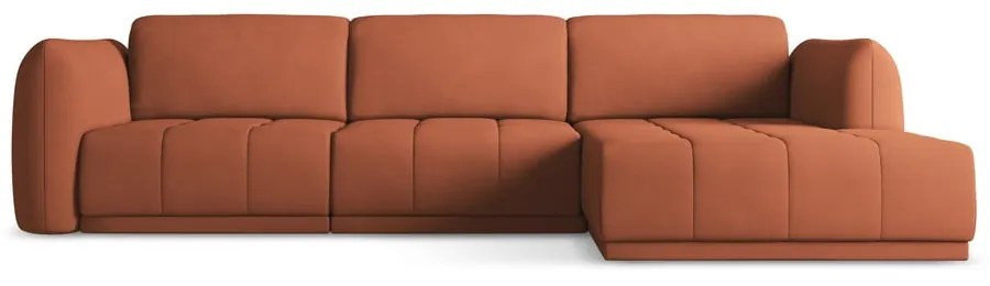 Divano angolare arancione (con penisola a destra) Hoku – Makamii