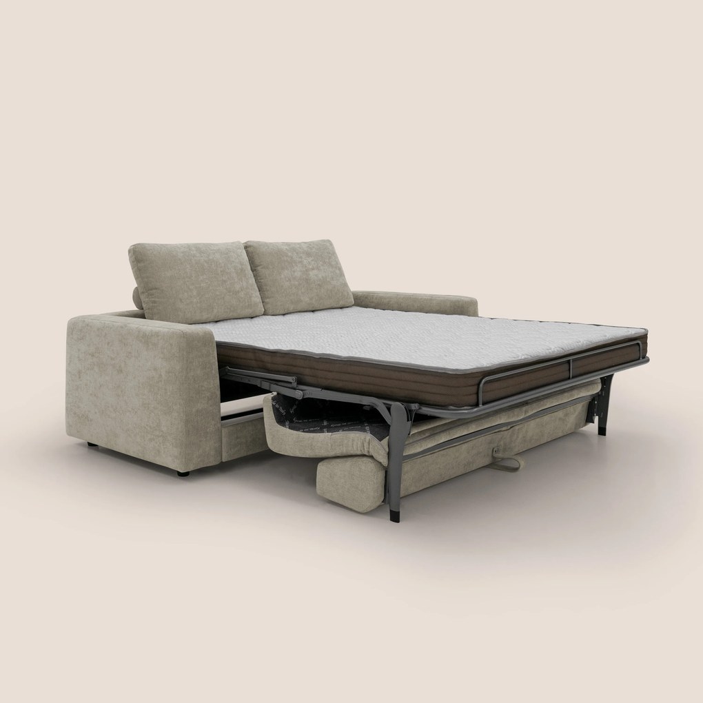 Freia Divano letto minimal materasso h15 cm con morbidi schienali in tessuto impermeabile T14