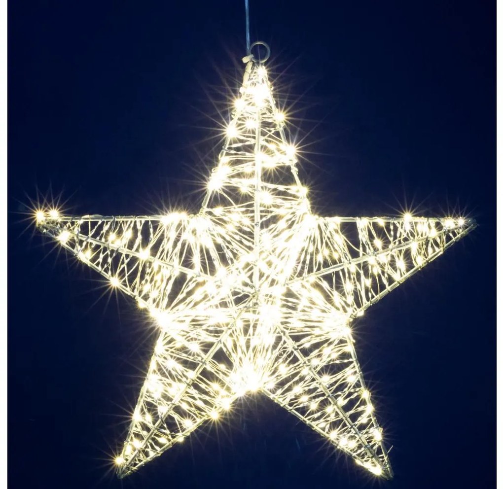 Decorazione natalizia LED 320xLED/230V, stella 45 cm, bianco caldo