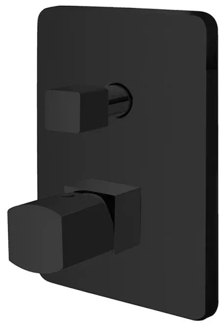 Kit doccia incasso con soffione 30x20 e set completo nero opaco Lotus
