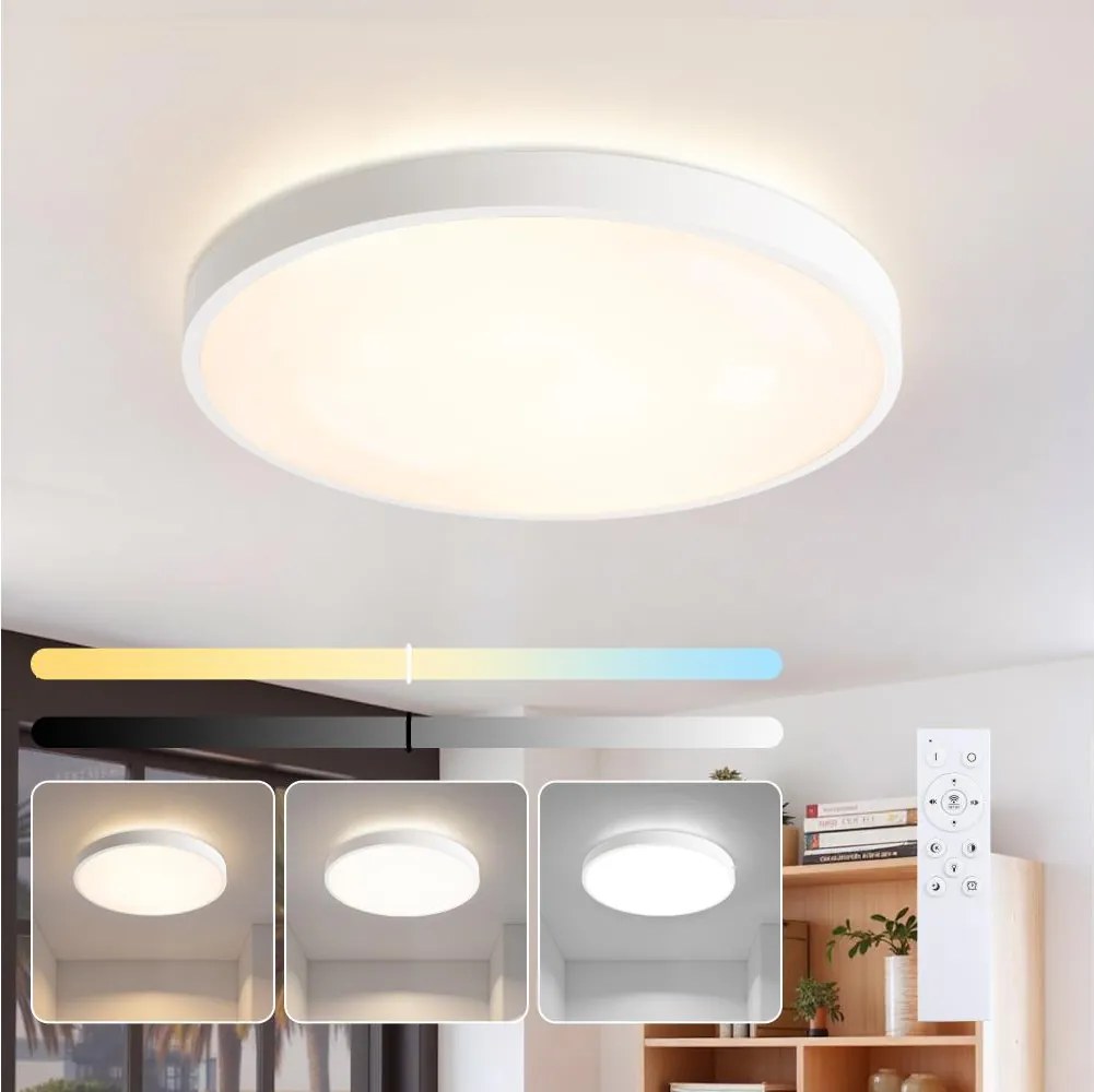 Brilagi - Lampada LED dimmerabile GLASS POOL DOUBLE LED/60W/230V 50 cm bianca + telecomando