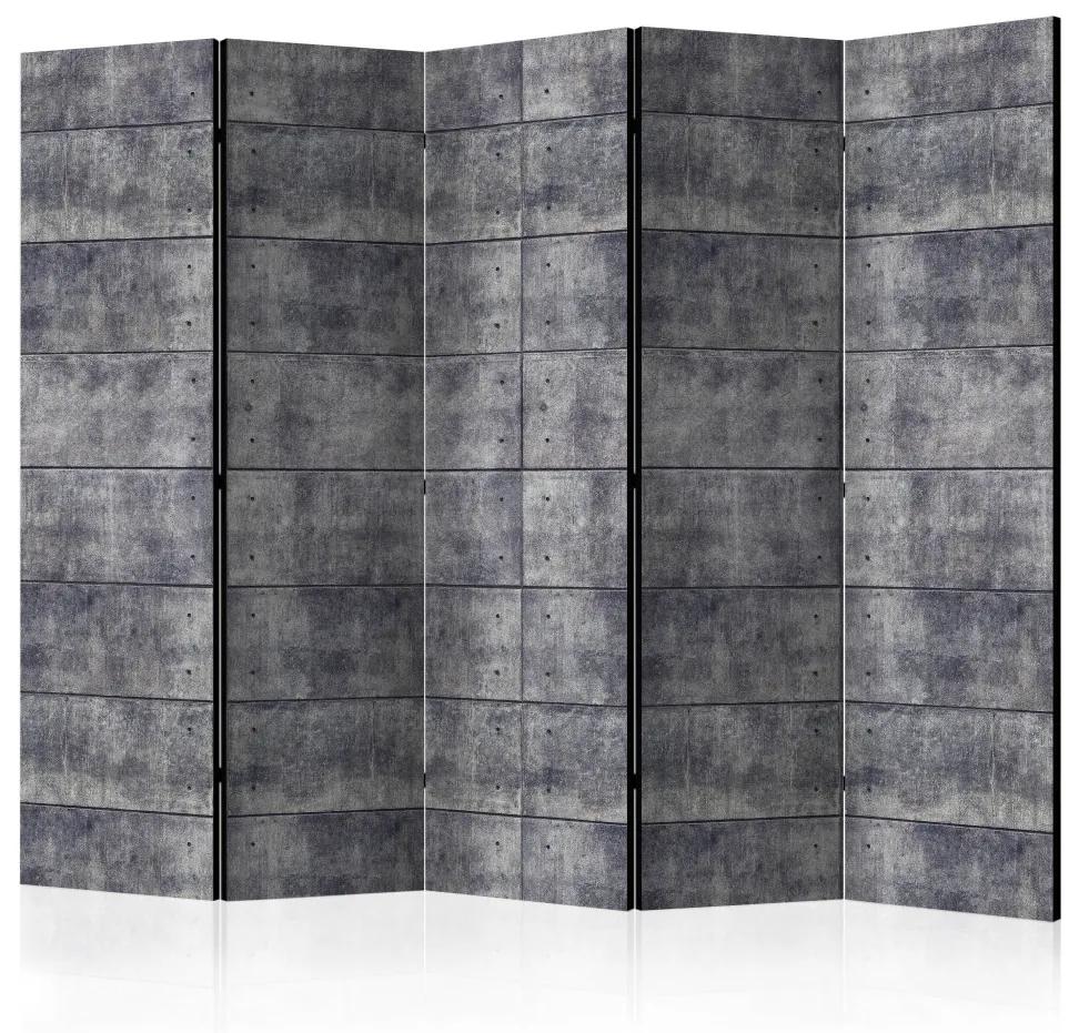 Paravento separè Concrete Fortress II (5 pezzi) - composizione su sfondo grigio