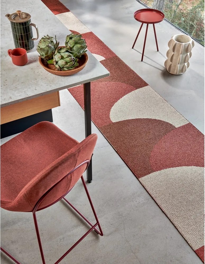 Tappeto da interno/esterno color mattone 70x90 cm Hill Brick Rust – Pappelina