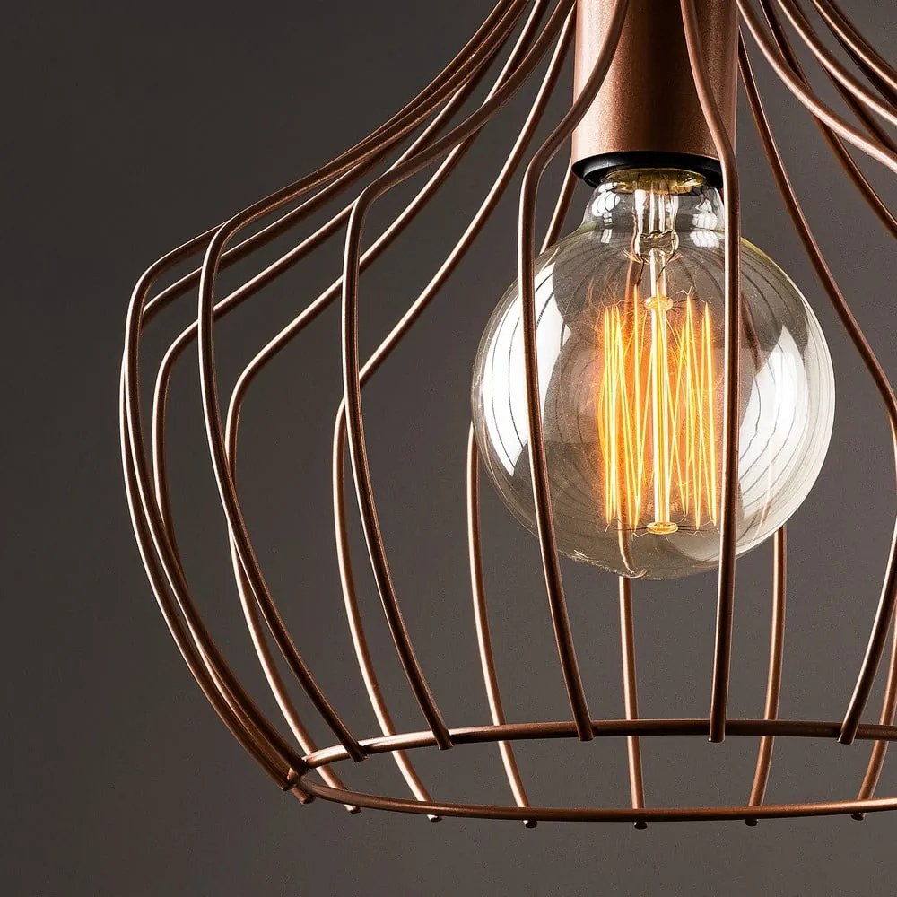 Lampadario color rame con paralume in metallo ø 27 cm Mezopotamya – Opviq lights