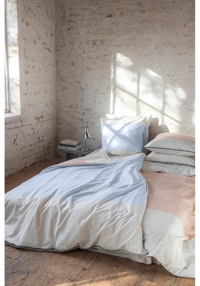 Set per letto singolo esteso azzurro in percalle in cotone 140x220 cm Colore - Mette Ditmer Denmark