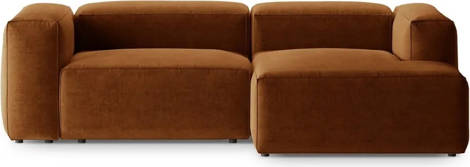 Divano angolare color mattone (con penisola a destra/con chaise lounge) Bergamo – Cosmopolitan Design