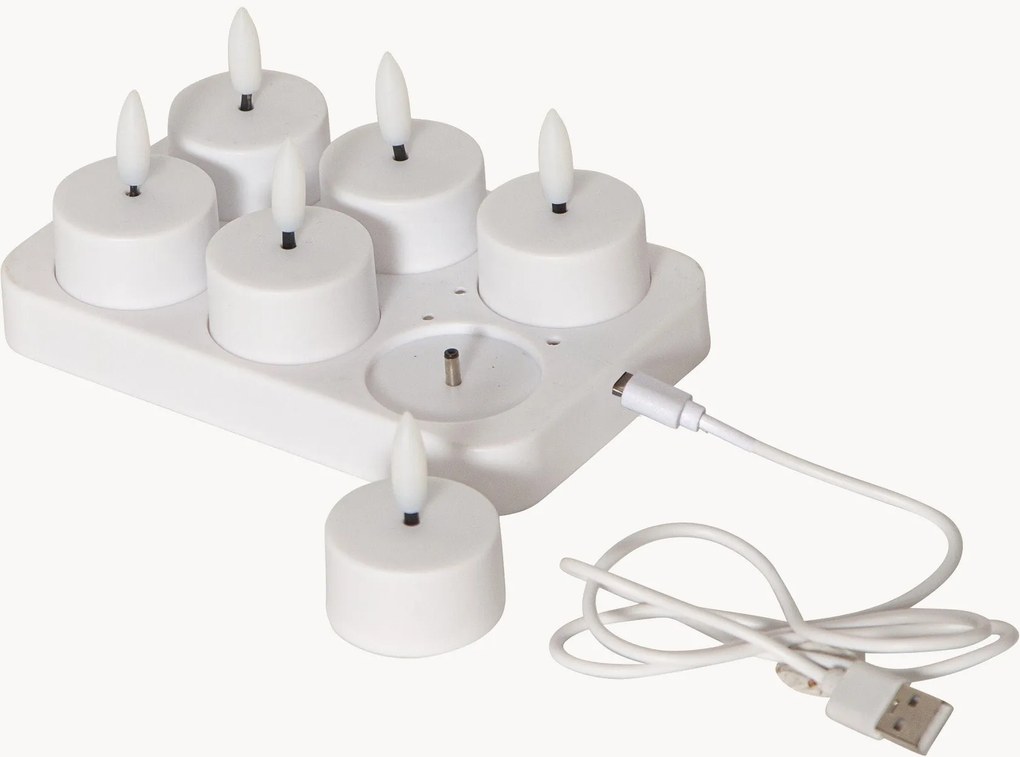 Set di 6 candele a LED Flame Charge