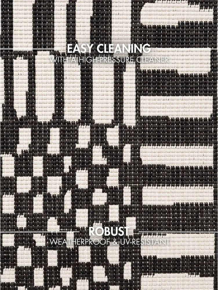 Tappeto da interno/esterno nero/color crema 120x170 cm Haringey Barkham – Ted Baker