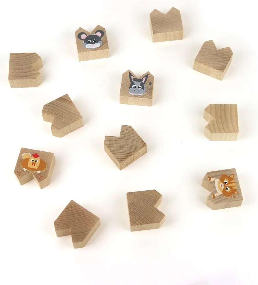 Milaniwood - Gioco equilibristo in legno - Animali fattoria