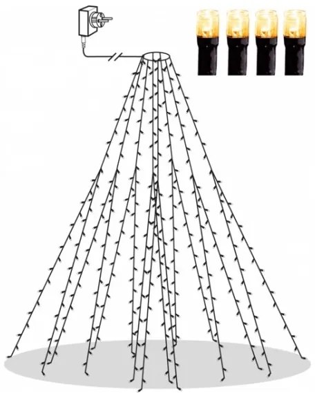 Eglo 410816 - Catena natalizia LED da esterno GOLDEN 360xLED 2m IP44 bianco caldo