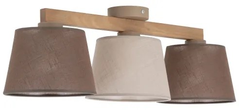 Brilagi - Lampadario a plafone LATTE SABIA 3xE27/15W/230V pino/mix