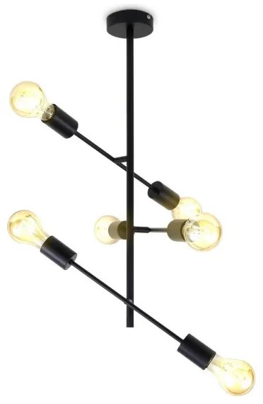 B.K. Licht 1344 - Lampadario su palo 6xE27/60W/230V