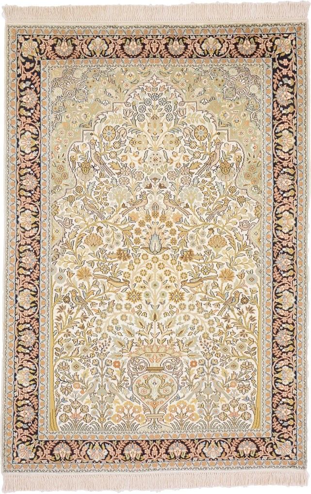 Cashmere Silk Tappeto orientale 190x130 (Indian) Annodato A Mano