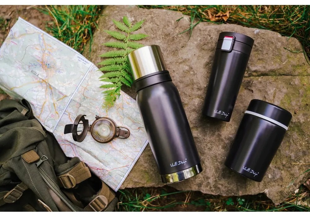 Termos da viaggio nero per il pranzo Fuori, 500 ml - Vialli Design