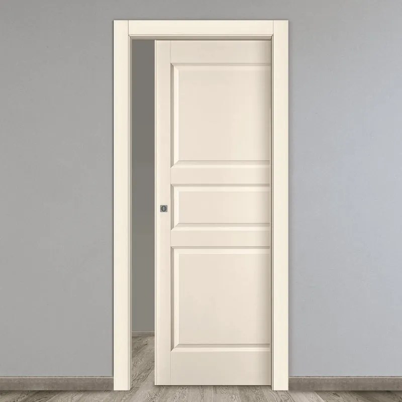 Porta scorrevole New York avorio L 70 x H 210 cm reversibile